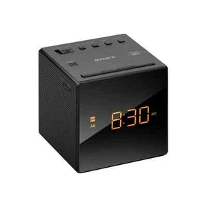 Sony -Dual Alarm Clock Radio (Black) Wake to Radio, Buzzer or Gradual Wake Alarm - Picture 1 of 4