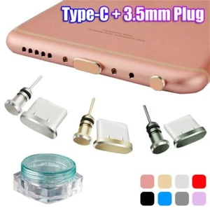 Earphone For Samsung S10 Macbook Type C Charging Port 3.5mm Jack Dust Plug - Photo 1 sur 20
