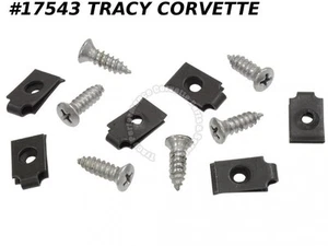 Juego de tornillos bisel Corvette GM # 3839438 3846854 1963-1965 - con tuerca en J - Imagen 1 de 1