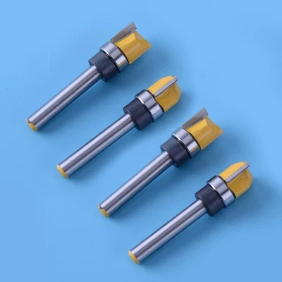 4pcs 1/4 Shank Top Woodwork Milling Cutter Bearing Flush Trim Router Bit xj - Image 1 of 4