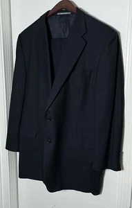 Hickey Freeman Mens Suit Blue Loro Piana Tasmanian S130s Wool 48L (40x33) *READ* - Picture 1 of 16
