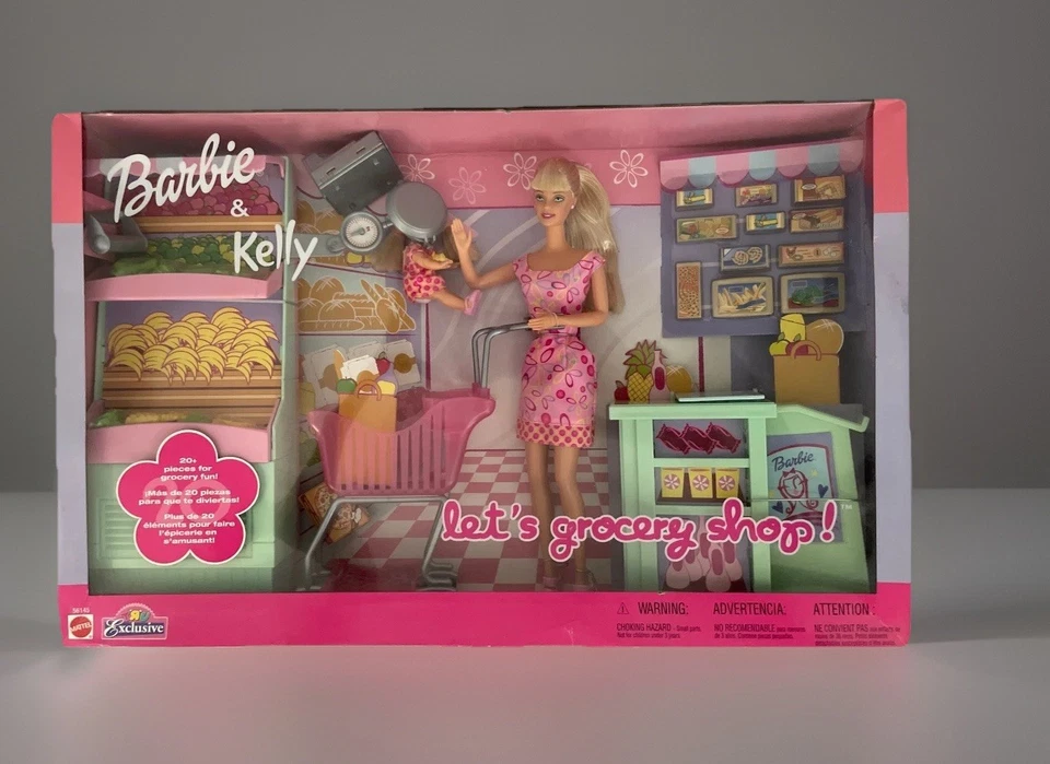 NUEVO EN CAJA BARBIE & KELLY LET'S COMESTIBLES SHOP - TOYS 'R US EXCLUSIVO 2002 ¡DE COLECCIÓN! Foto 1 de 2