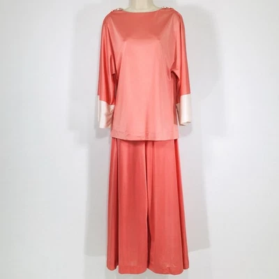 Conjunto de salón pijama vintage años 80 Vanity Fair Glisanda talla S mangas kimono pierna ancha Foto 1 de 4