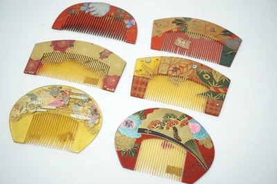 Japanese Hair Accessories Hair Combs 6 Pieces Vintage Original from Japan... - image 1 of 4