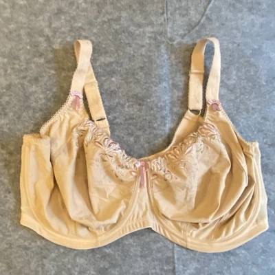 Elomi Cleo Bra 40FF EL8000 Nude Beige Floral Full Coverage Unlined Underwire 40 - Image 1 of 4