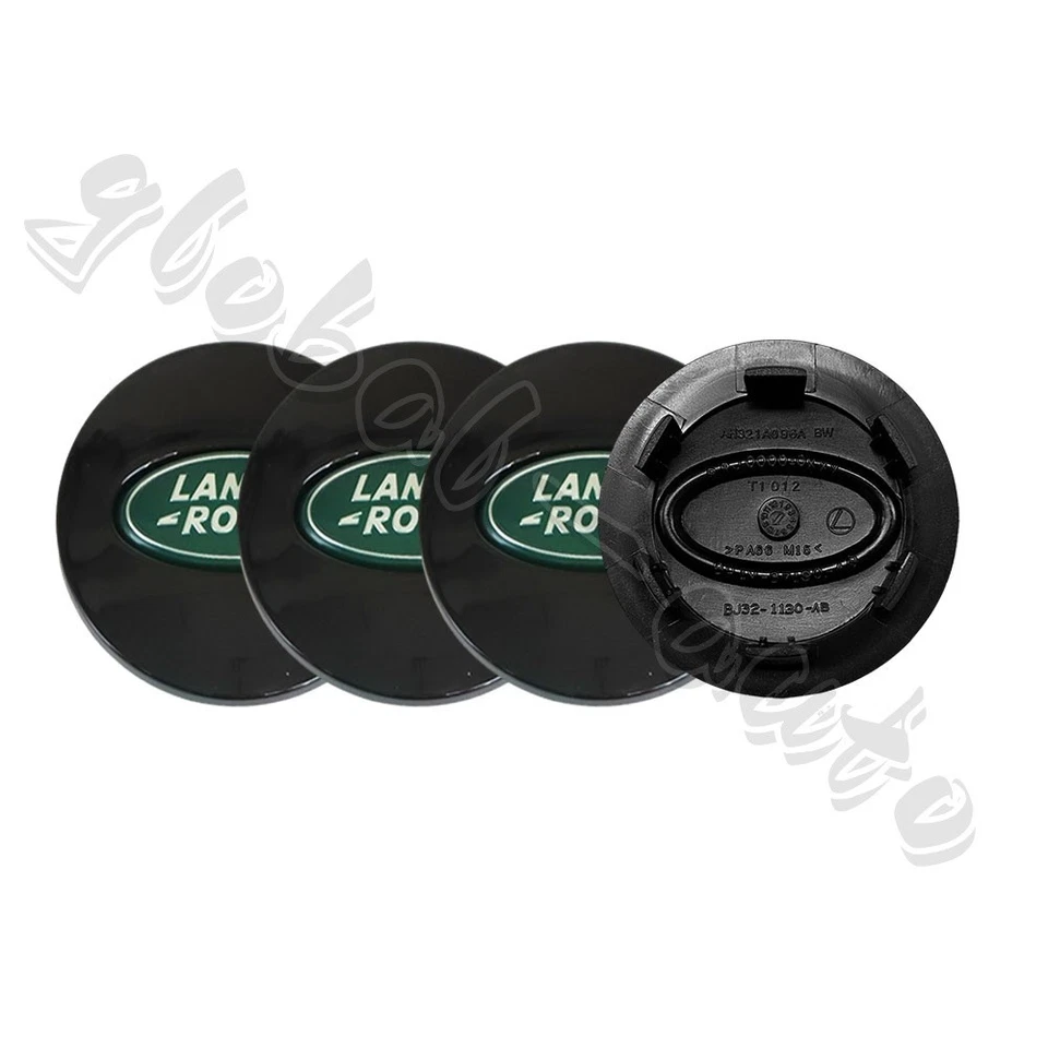 Set of 4 Black Green For Land Rover Wheel Rim Center Hub Caps 62mm 2.44" Foto 1 de 3