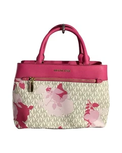 Michael Kors Granita Pink Hailee Floral Signature Monogram Satchel Crossbody Bag - Picture 1 of 14