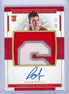 2016-17 Panini National Treasures Gold Rookie Patch Autografo #147 Jakob Poeltl - Foto 1 di 2