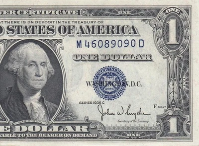 1935-C UNITED STATES SILVER CERTIFICATE $1 "M" (( GEM UNC )) - Image 1 of 4