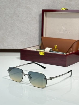 Gafas de sol Rolex SS1229 56□17-142 - Gafas polarizadas de lujo de titanio para hombre Foto 1 de 3