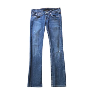 True Religion Women’s Jeans Billy Torn Style # 10-572 Straight Slim Size 27 - Picture 1 of 13