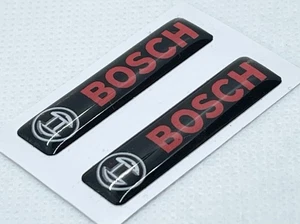 2 Stück, 3D gewölbte Gel Aufkleber von BOSCH, Größe 80x20mm, rot schwarz - Bild 1 von 7