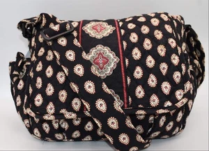 Vera Bradley Convertible Shoulder/ Crossbody Bag in "Classic Black - 2002" Patte - Picture 1 of 11