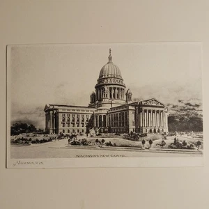 Postkarte Madison Wisconsin New State Capital unbesendet 1900er - Bild 1 von 6