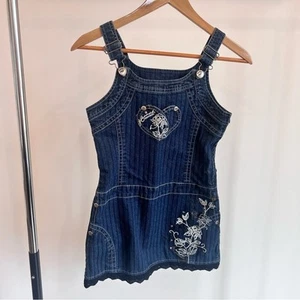 RARE Hannah Montana Disney Denim Jean Dress Girls size 12 Y2K Vintage - Picture 1 of 7