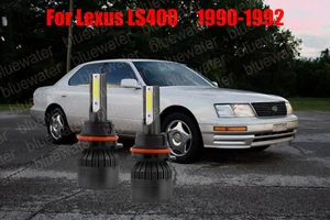LED For Lexus LS400 1990-1992 Headlight Kit 9004 HB1 White Bulbs High-Low Beam - Picture 1 of 9