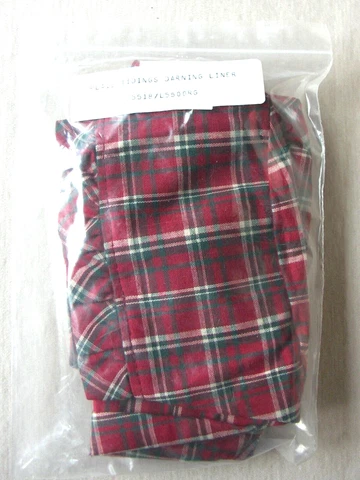 LONGABERGER LINER PLAID TIDINGS FOR DARNING BASKET  #25518 L5500RG - NEW Cover
