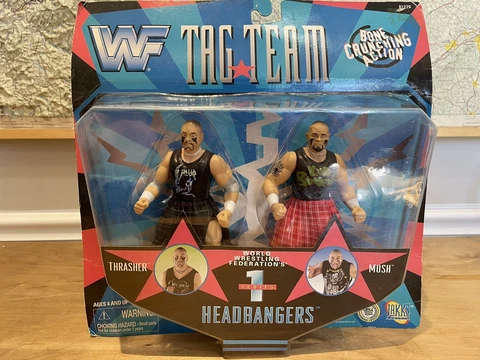 WWF Jakks Tag Team The Headbangers Series 1 Figures BCA WWE Cover