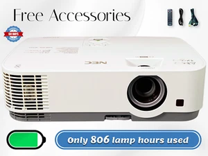 NEC ME331X 3LCD Projector Portable 1080p HDMI - Only 806 OEM Lamp Hours Used! - Picture 1 of 11