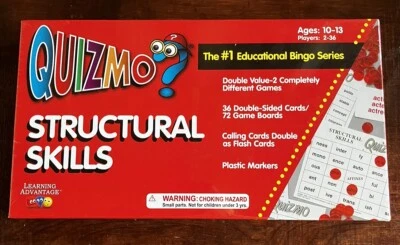 Quizmo Structural Skills Game Educational Bingo Language Teacher Ages 10-13 - Image 1 of 2