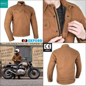 Oxford Original Approved Heist AAA Motorcycle Motorbike Textile Jacket Tan - Picture 1 of 13