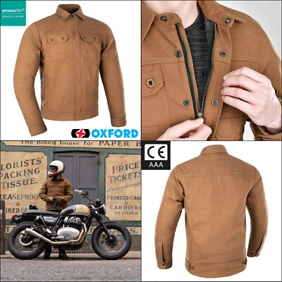 Oxford Original Approved Heist AAA Motorcycle Motorbike Textile Jacket Tan - Image 1 of 4
