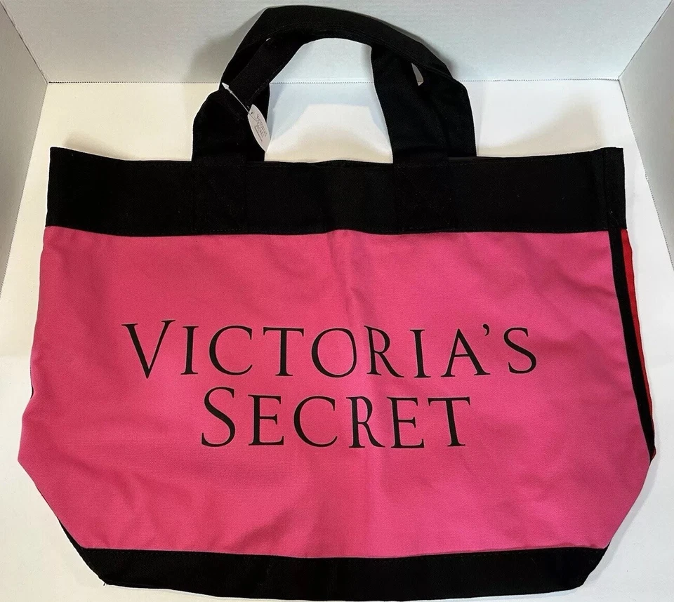 Victoria's Secret Pink 2015 Colorblock Pink/red Tote Canvas Bag