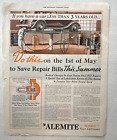 Alemite Vintage Print Ad Gear Lubricant 1934 Car Hoist Repair Bill 10.5x 13.5 In