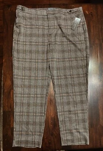 NWT ($72) Sharagano Brown Plaid Pants Men’s Size XL - Picture 1 of 4