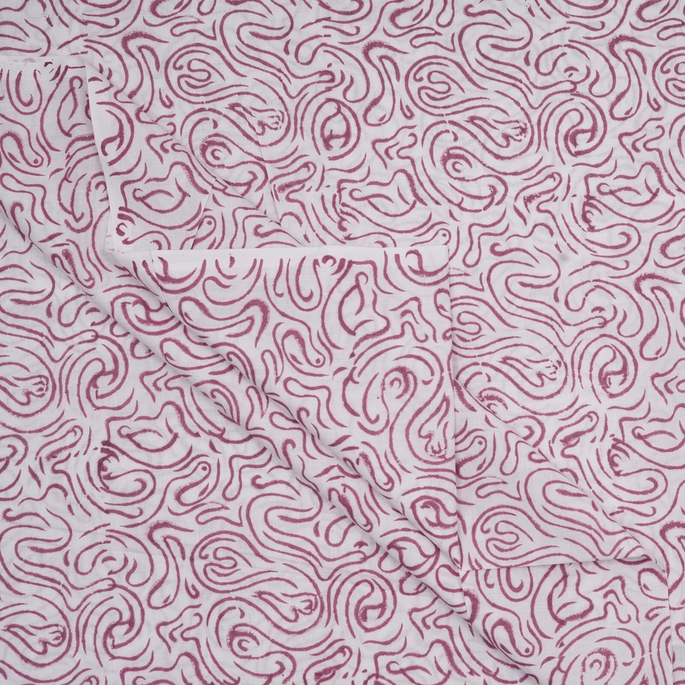 1 Yard Indian Cotton Hand Block Print  Floral Beautiful Craft Sewing Fabric - Image 1 of 4