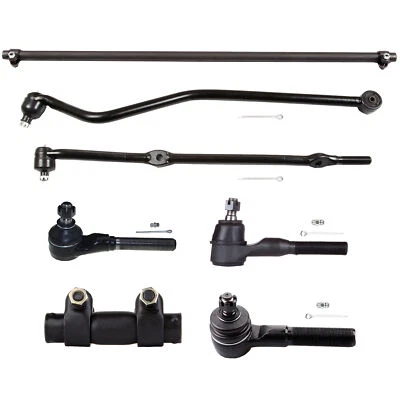 7pcs Front Inner Outer Tie rod Drag Link Track Bar For 97-06 Jeep TJ Wrangler - Изображение 1 из 4