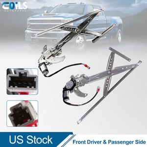 Pair Front Power Window Regulator For Honda Civic Hatchback 1996-2000 w/ Motor - Picture 1 of 21