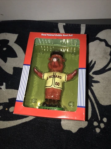 Indianapolis Indians Mascot Rowdie SGA Bobbles Dobbles BOBBLEHEAD AGP in Box Vtg Cover