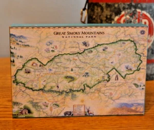 GREAT SMOKY MOUNTAINS MAP - BLOCK Sign GSMNP - Picture 1 of 1