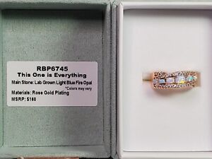 Ring Bomb Party "This One Is Everything" RBP 6745 Luxe Bands In Rose Gold Size 9