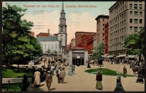 ⛪ SALE! POSTCARD, PARK STREET CHURCH, BOSTON, MASS ~ 1910 ~ Nice Condition - Picture 1 of 2