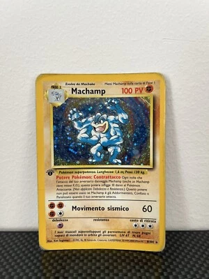 Machamp 8/102 - Set Base - Holo - 1st Edition - Italiana - Vintage -Pokemon Card - Immagine 1 di 2