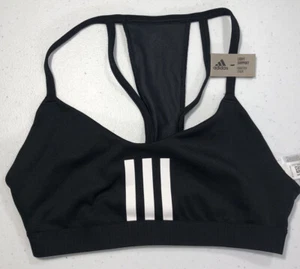 Sujetador deportivo Adidas All Me de 3 bandas de malla negro talla XS para mujer - Imagen 1 de 6