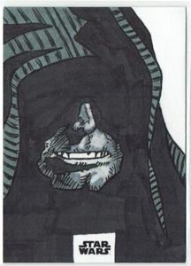Star Wars Finest 2018 Topps Artist Sketch Card Ibrahim Ozkan - Emperor Palpatine - Picture 1 of 2