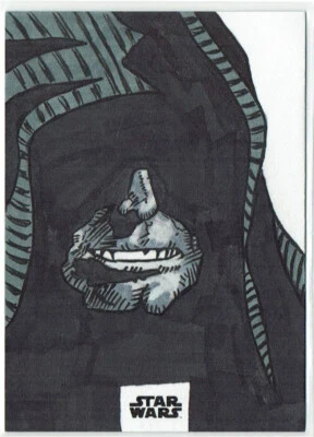 Star Wars Finest 2018 Topps Artist Sketch Card Ibrahim Ozkan - Emperor Palpatine - Image 1 of 2