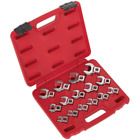 Sealey 15 Piece 3/8" Drive Crow Foot Spanner Set Metric