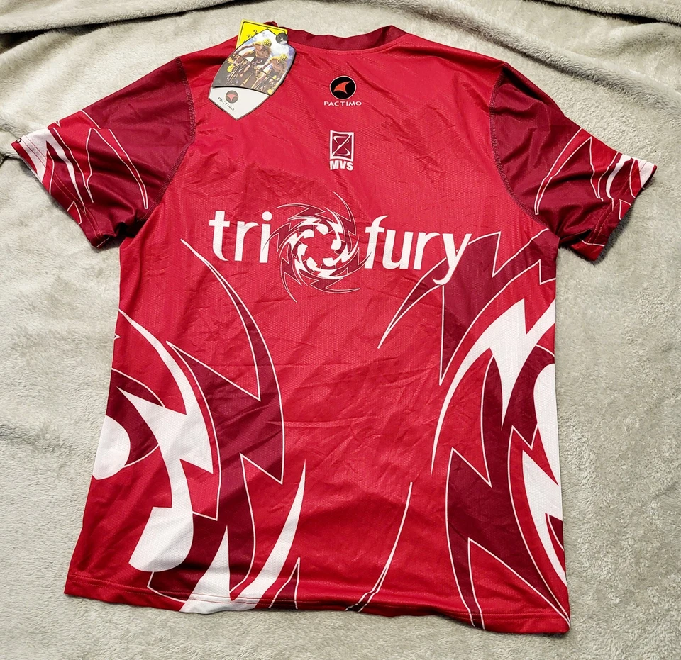 Pactimo Cycling Jersey Men's XL Red Tri-Fury NWT - Image 1 of 4