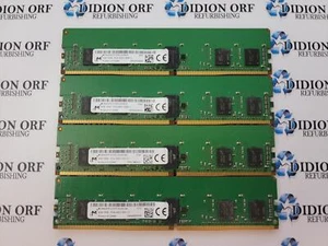 Set of 4 Micron 4gb DDR4 Server RAM 2400 MHz 1rx8 MTA9ASF51272PZ-2G3, SKU 4776 - Picture 1 of 1