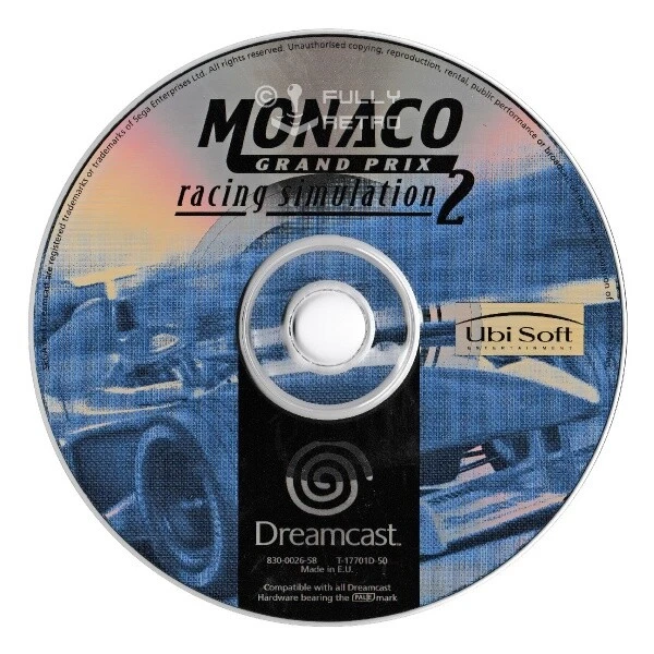 RACING SIMULATION MONACO GRAND PRIX (PAL Dreamcast Game) F1 Formula 1 Sega DC D - Image 1 of 1