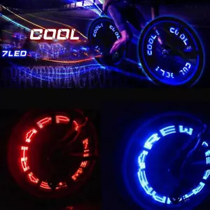 Blue Red LED Lamp Car Bicycle Valve Light Night Ride MTB Tire Nozzle Valve Caps - Picture 1 of 10