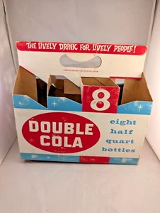 vintage Double Cola the lively drink for lively people 8 pack carrier carton - Bild 1 von 6
