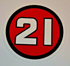 #21 Autocollant autocollant 3" rond. Wood Brothers Racing NASCAR (Harrison Burton)