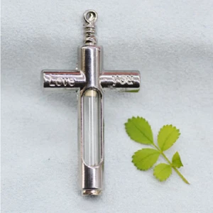 KREUZ EINÄSCHERUNG URNE ASCHE GEDENKMAL Anhänger 925 Silber 22" Halskette  - Bild 1 von 8