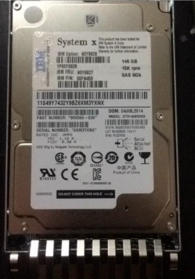 IBM 90Y8926 90Y8927 90Y8930 146G 15K 6GPS SAS 2.5 3650M4 Server HDD - Image 1 of 2