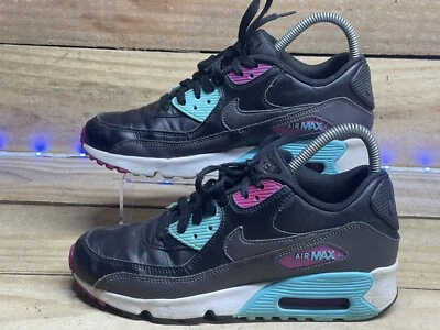 Nike Juvenil Talla 6y Air Max 90 Cuero South Beach Zapatillas para Correr GS Niños Negro Foto 1 de 4